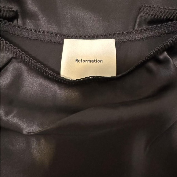 Reformation Layla Silk Skirt Black - Picture 6 of 6